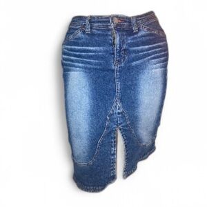 Y2K Bongo Midi Denim Skirt